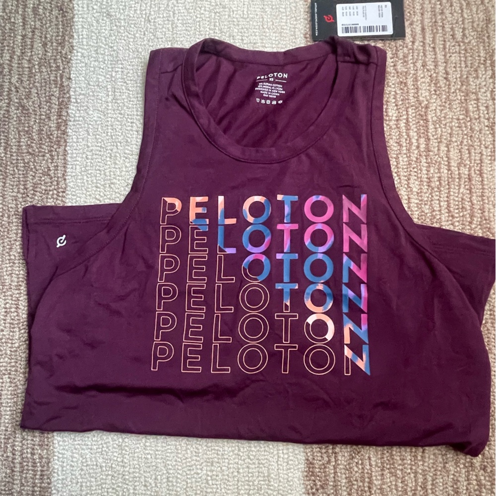 Peloton purple racer workout tank